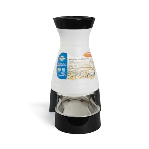 PetSafe Healthy Pet Food Station Gravity Feeder with Stainless Steel Bowl, Small 4lb Capacity