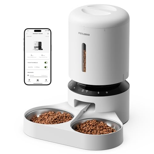 PETLIBRO 5L Automatic Cat Feeder, Smart App Control Timed Cat Feeder with 5G/2.4G WiFi